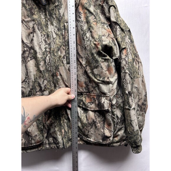Men’s Yukon Gear Camo Hunting Puffer Jacket Large Zip Jacket - Picture 4 of 7
